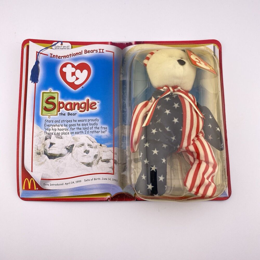 Ty - McDonalds Teenie Beanie Babies - Spangle the Bear (1999, Retired)
